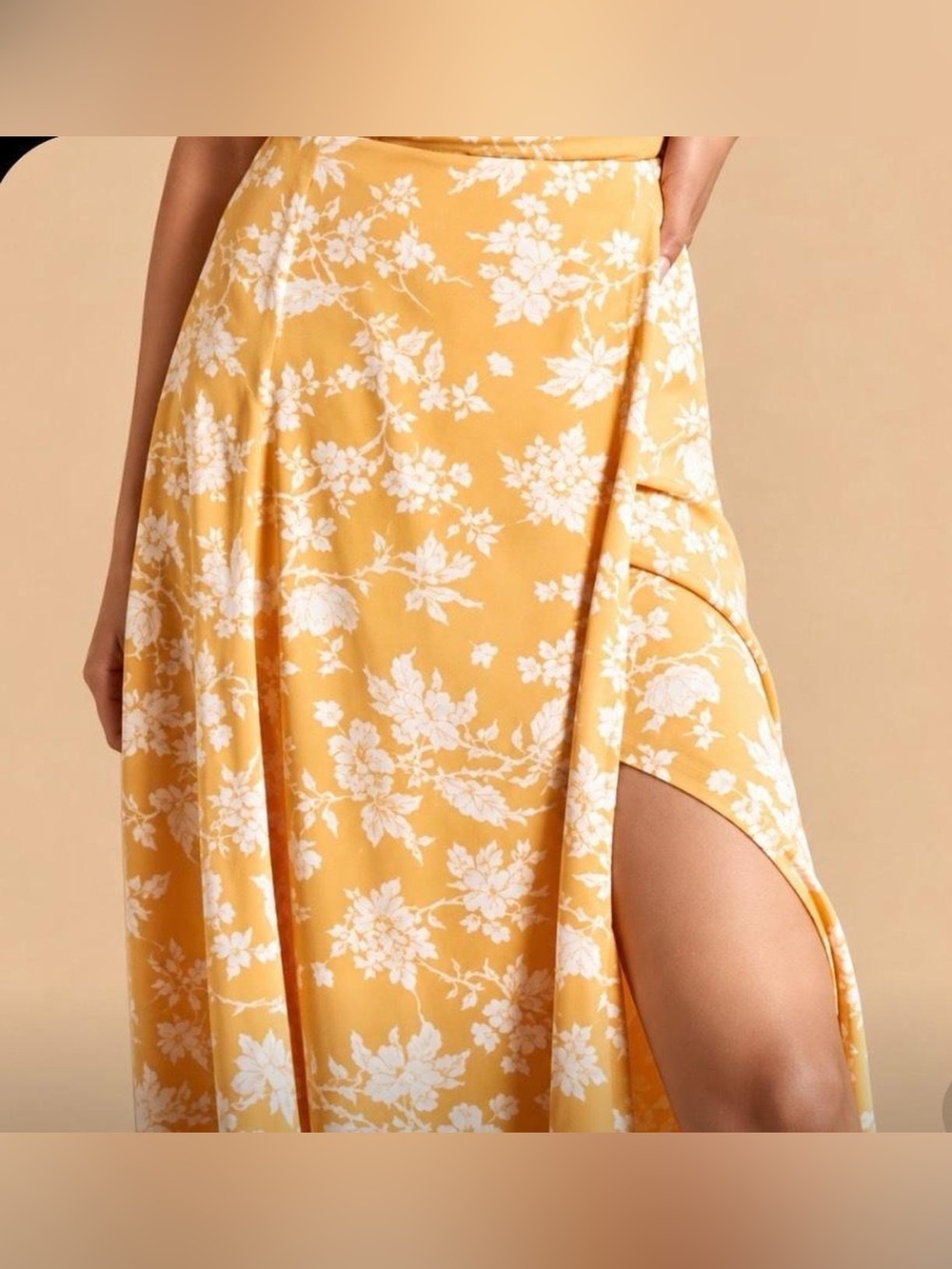 NWT Abercrombie & Fitch Orange Flowy Wrap Style Maxi Summer Vacation Skirt XXS
